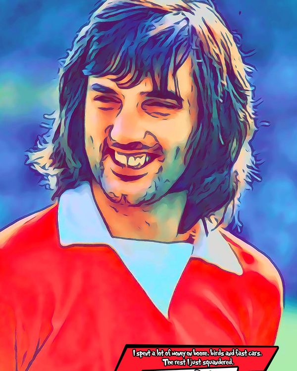 George Best — Comic Strip Canvas