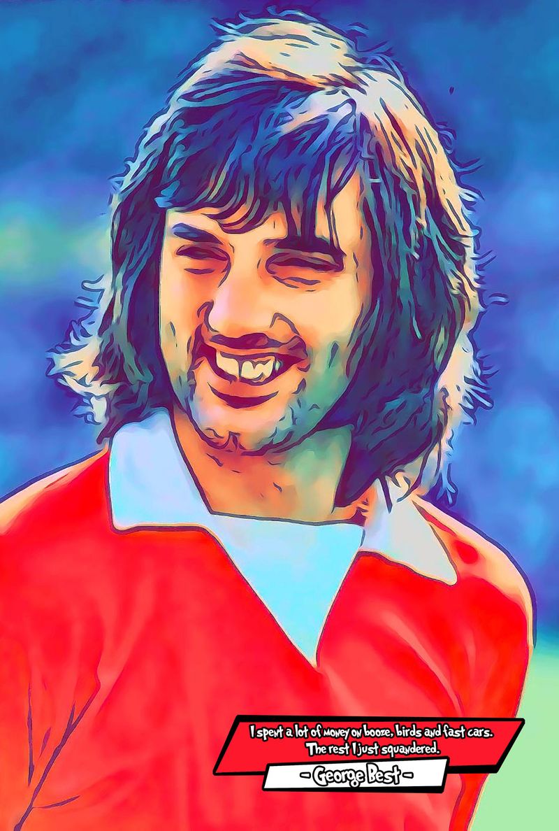 George Best — Comic Strip Canvas