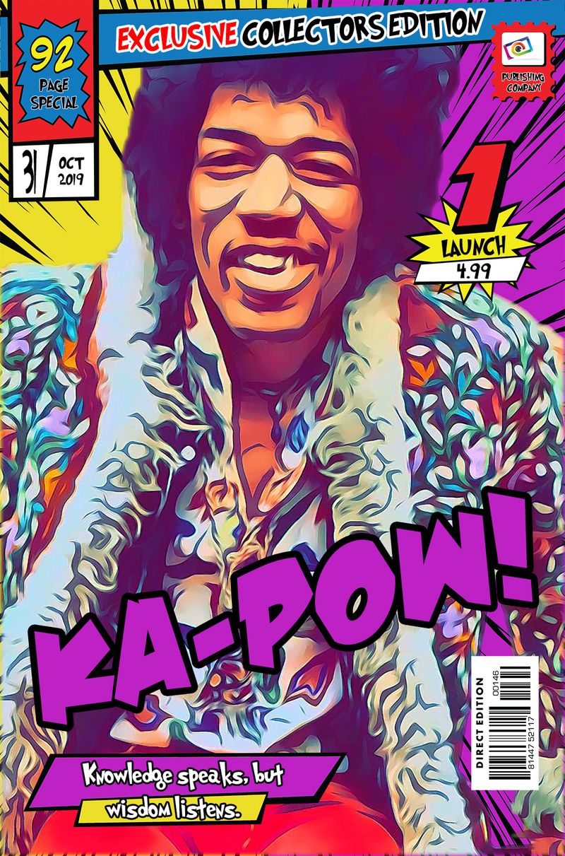 Jimi Hendrix — Comic Strip Canvas