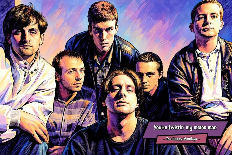 Happy Mondays — Comic Strip Canvas