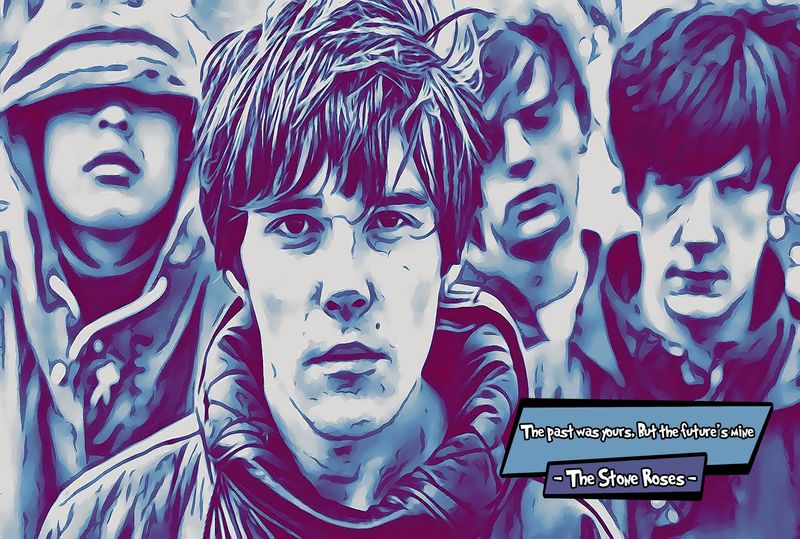 The Stone Roses — Comic Strip Canvas