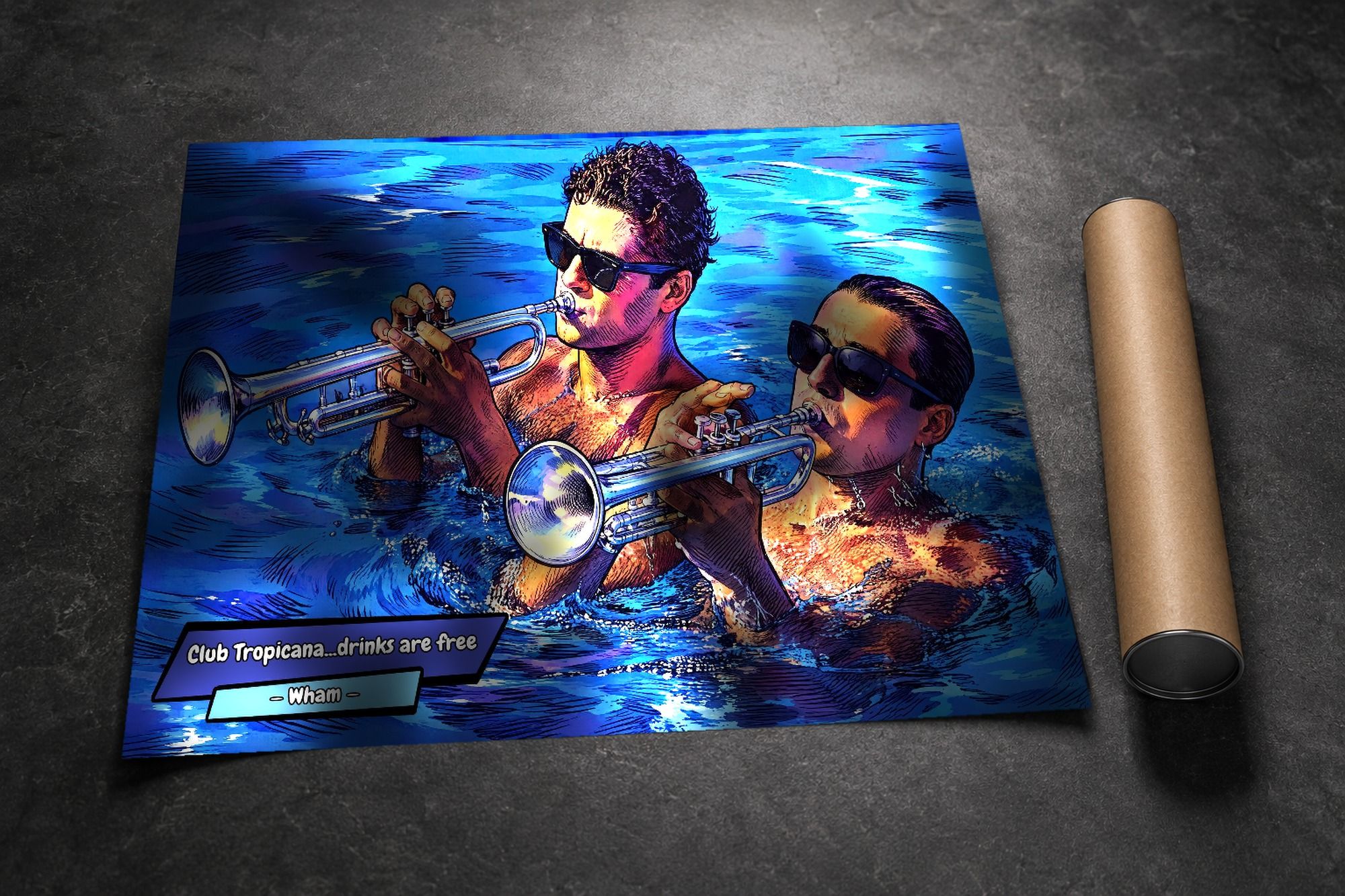 Wham! lifestyle mockup — Comic Strip Canvas