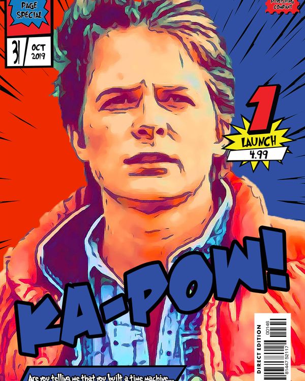 Marty McFly — Comic Strip Canvas