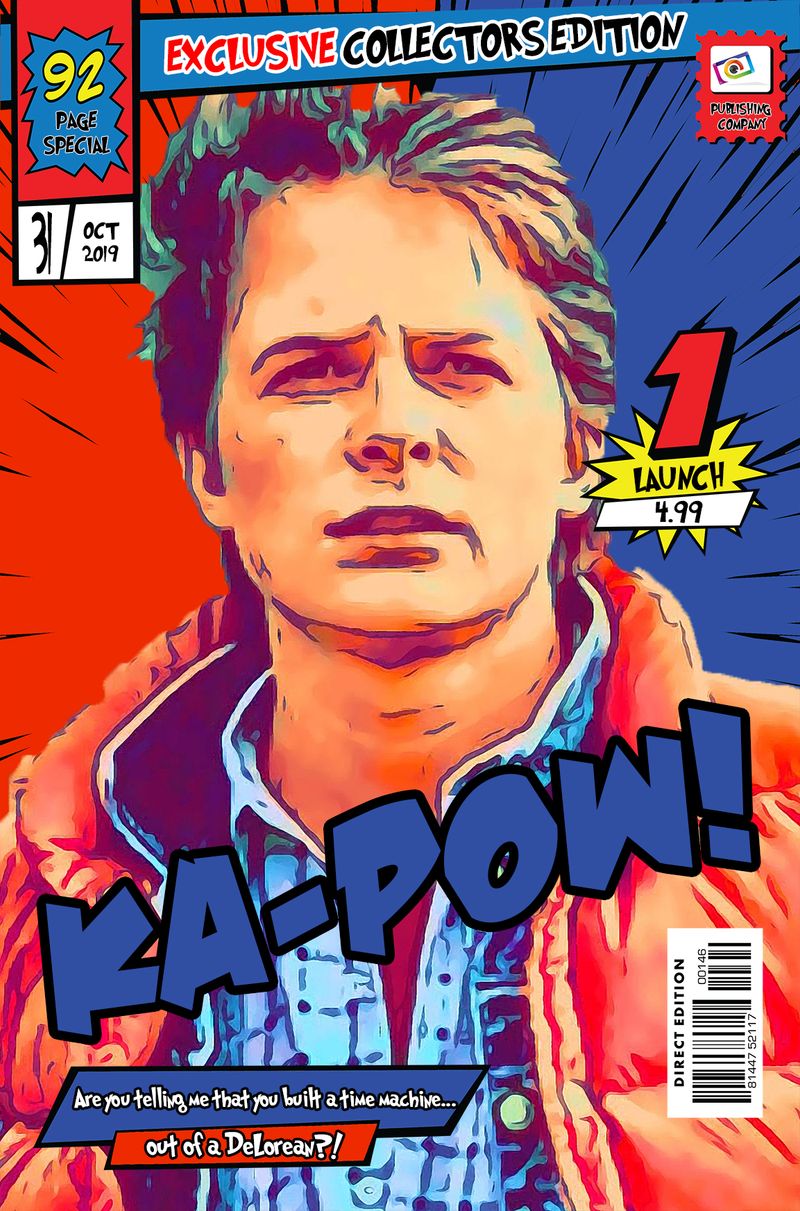 Marty McFly — Comic Strip Canvas