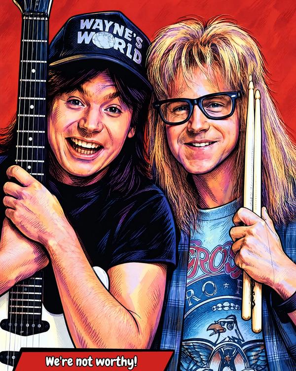 Waynes World — Comic Strip Canvas