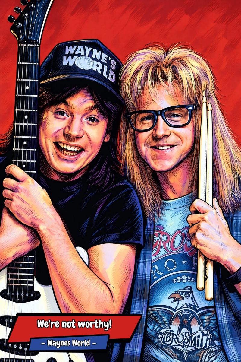 Waynes World — Comic Strip Canvas