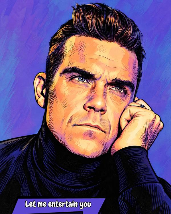 Robbie Williams — Comic Strip Canvas