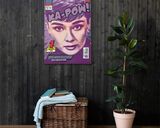 Audrey Hepburn lifestyle mockup — Comic Strip Canvas