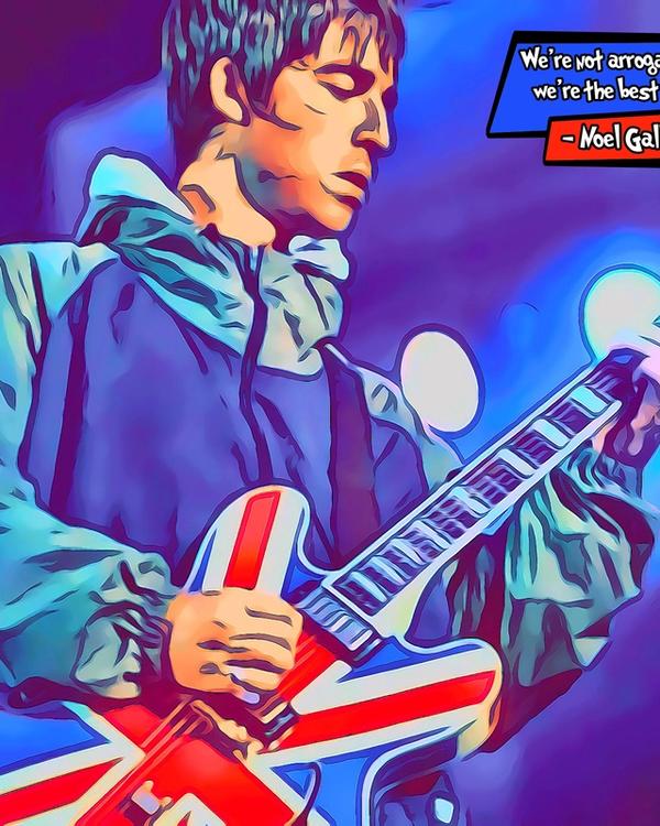 Noel Gallagher — Comic Strip Canvas