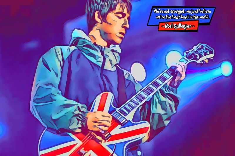 Noel Gallagher — Comic Strip Canvas