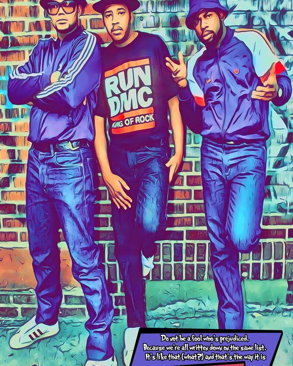 Run DMC — Comic Strip Canvas