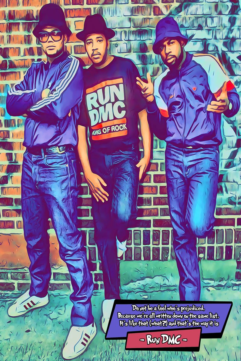 Run DMC — Comic Strip Canvas