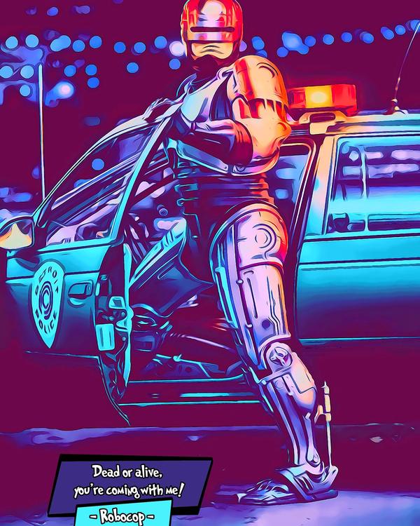Robocop — Comic Strip Canvas