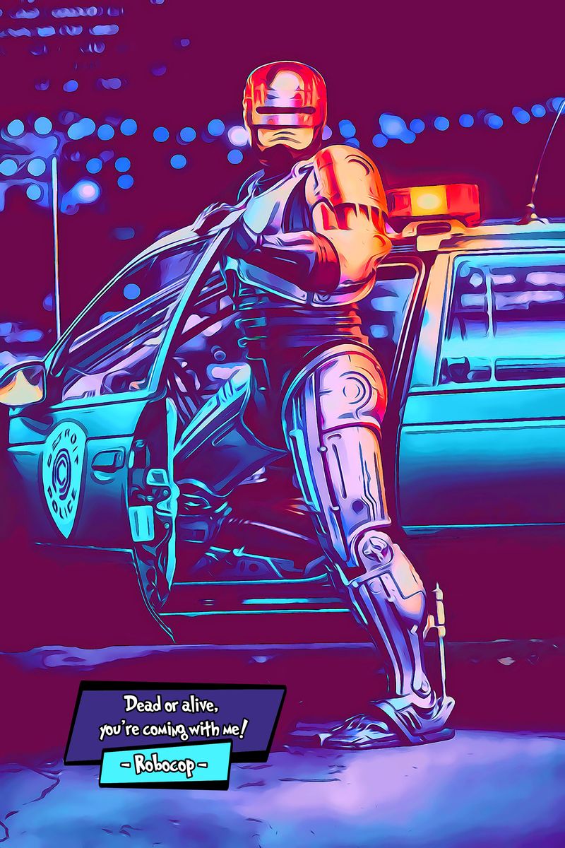Robocop — Comic Strip Canvas