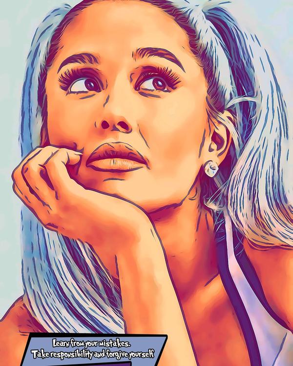 Ariana Grande — Comic Strip Canvas