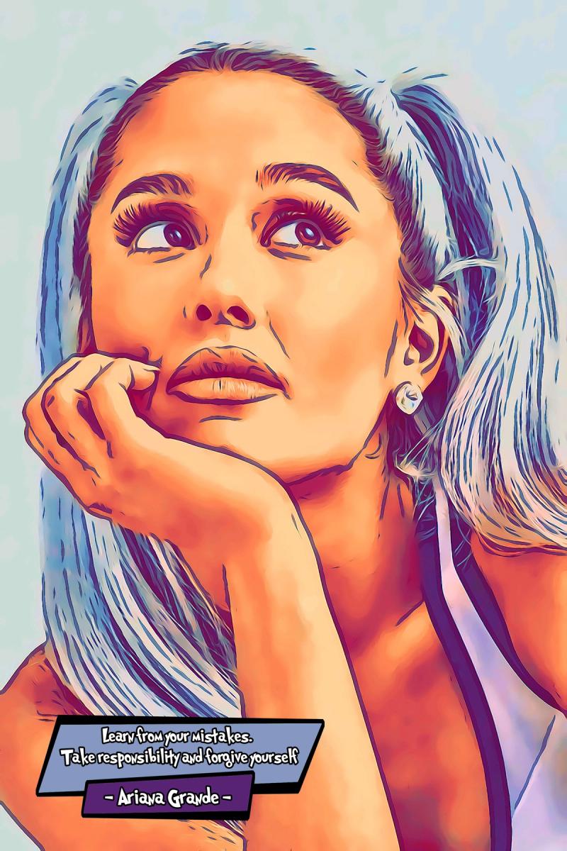 Ariana Grande — Comic Strip Canvas