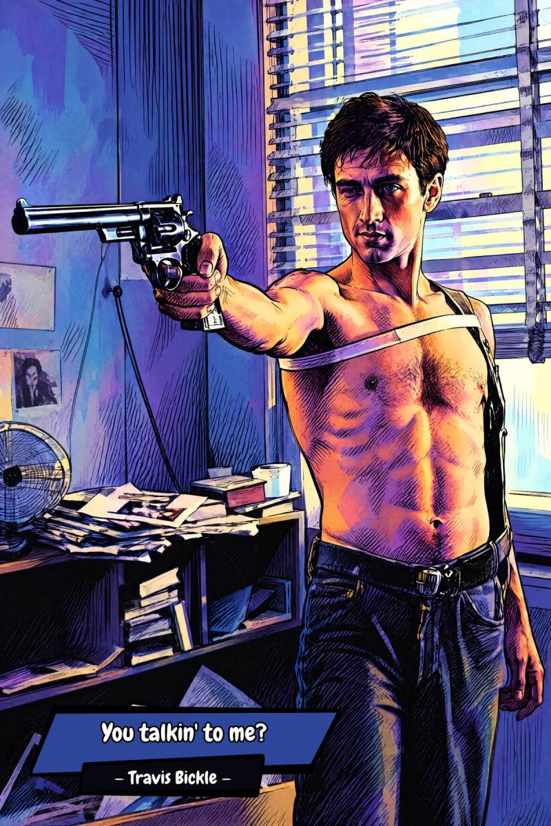 Travis Bickle — Comic Strip Canvas