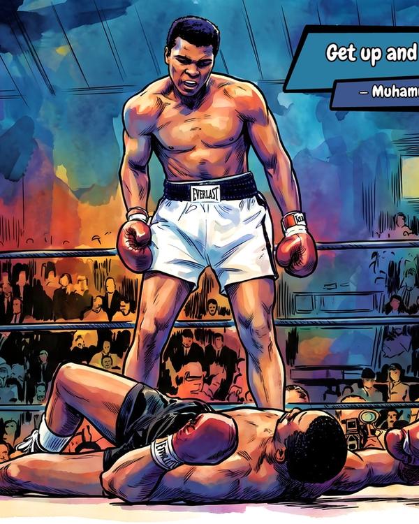 Ali vs Liston — Comic Strip Canvas