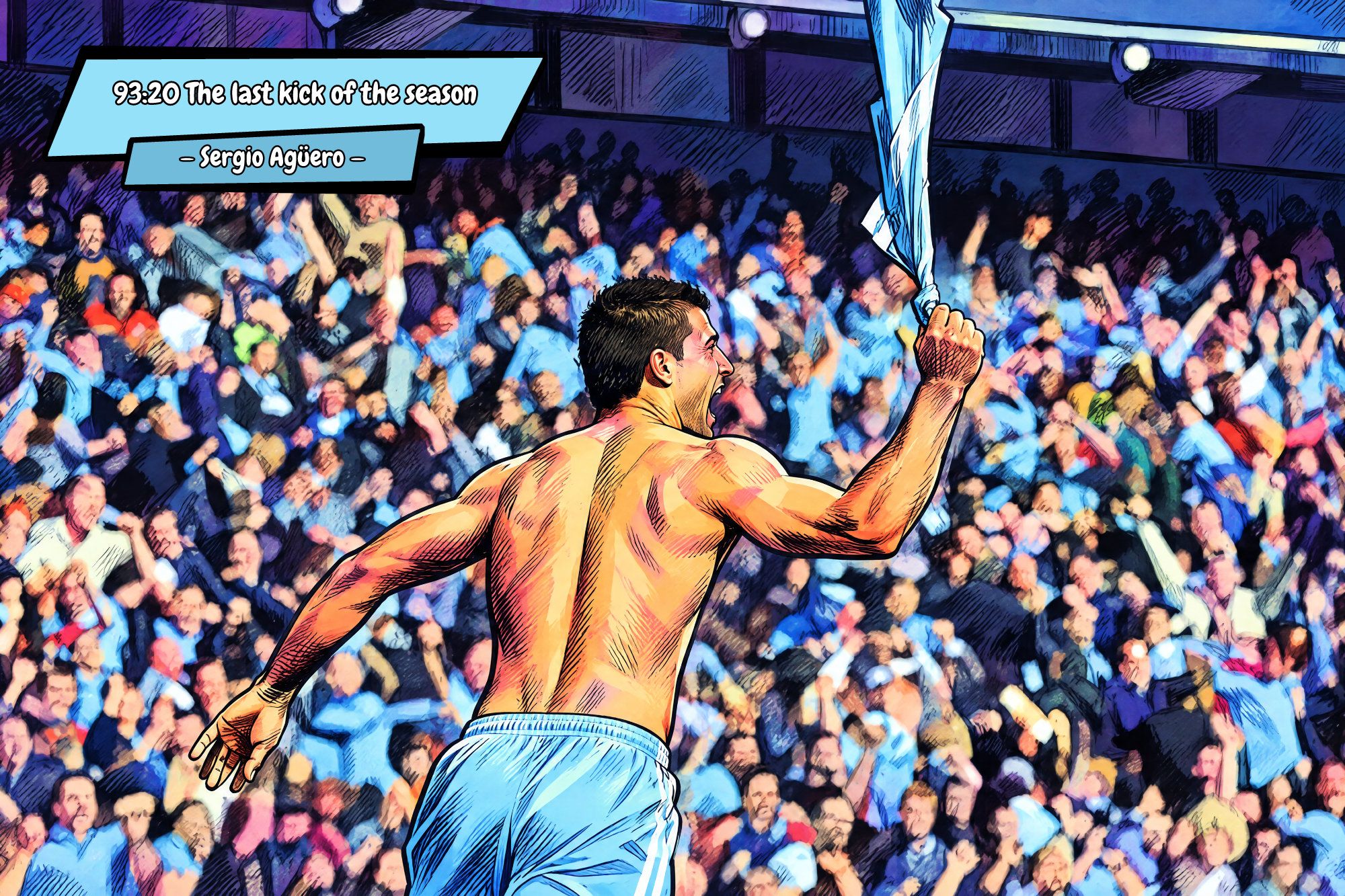 Sergio Aguero — Comic Strip Canvas