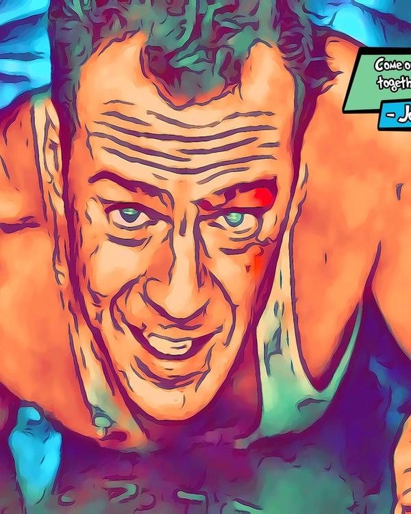 Die Hard — Comic Strip Canvas