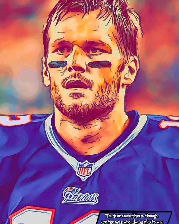 Tom Brady — Comic Strip Canvas