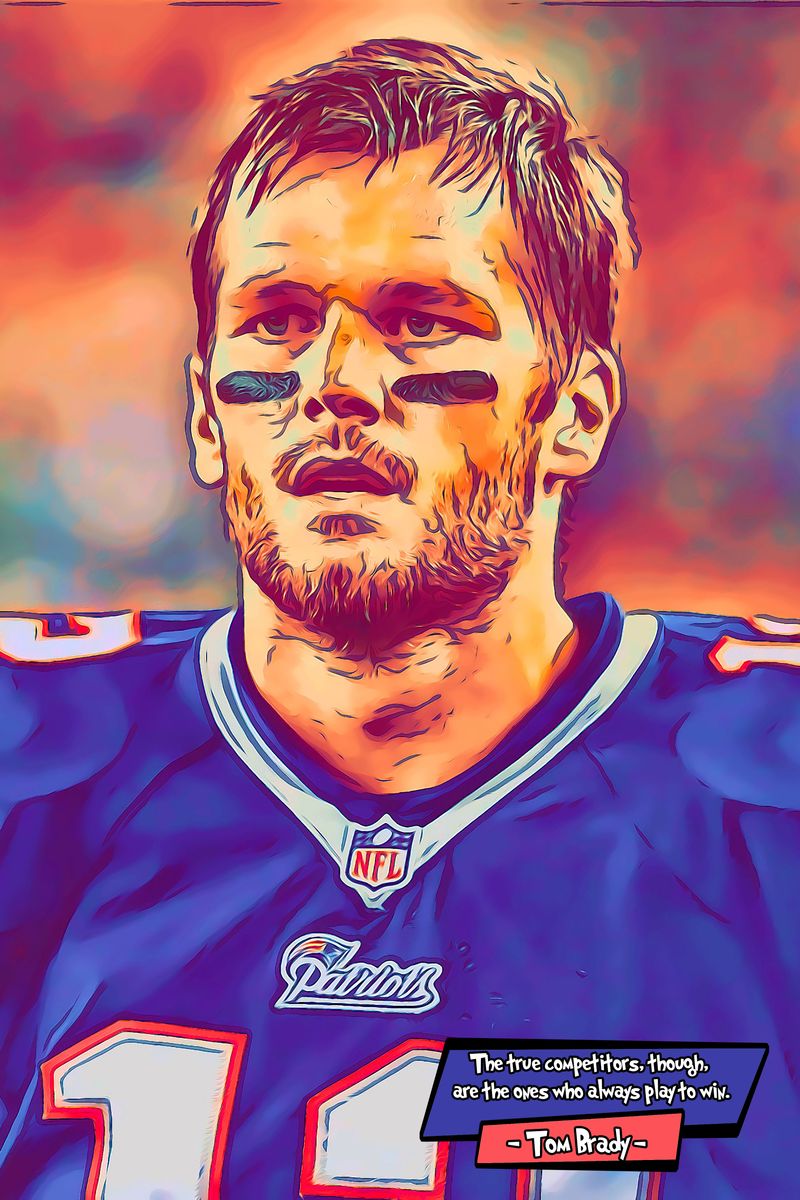 Tom Brady — Comic Strip Canvas