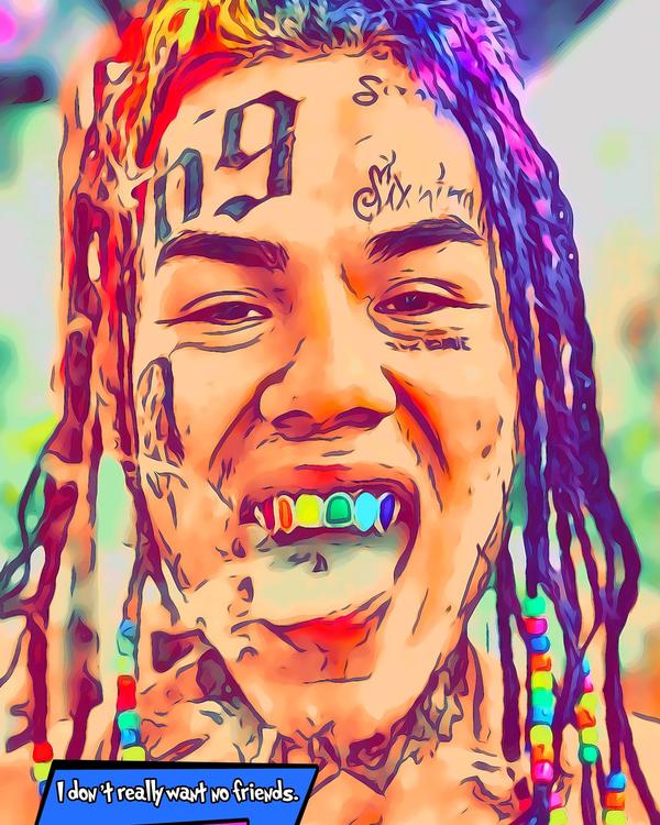 6ix9ine — Comic Strip Canvas
