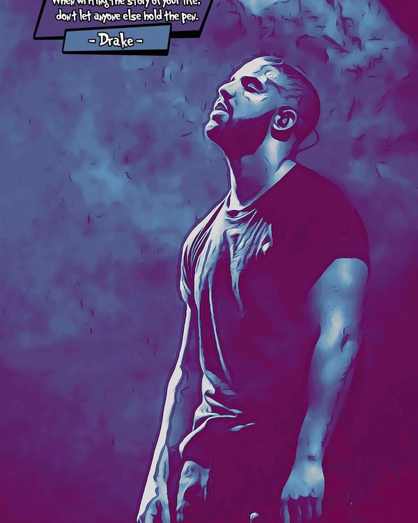 Drake — Comic Strip Canvas
