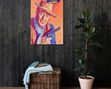 John Wayne lifestyle mockup — Comic Strip Canvas