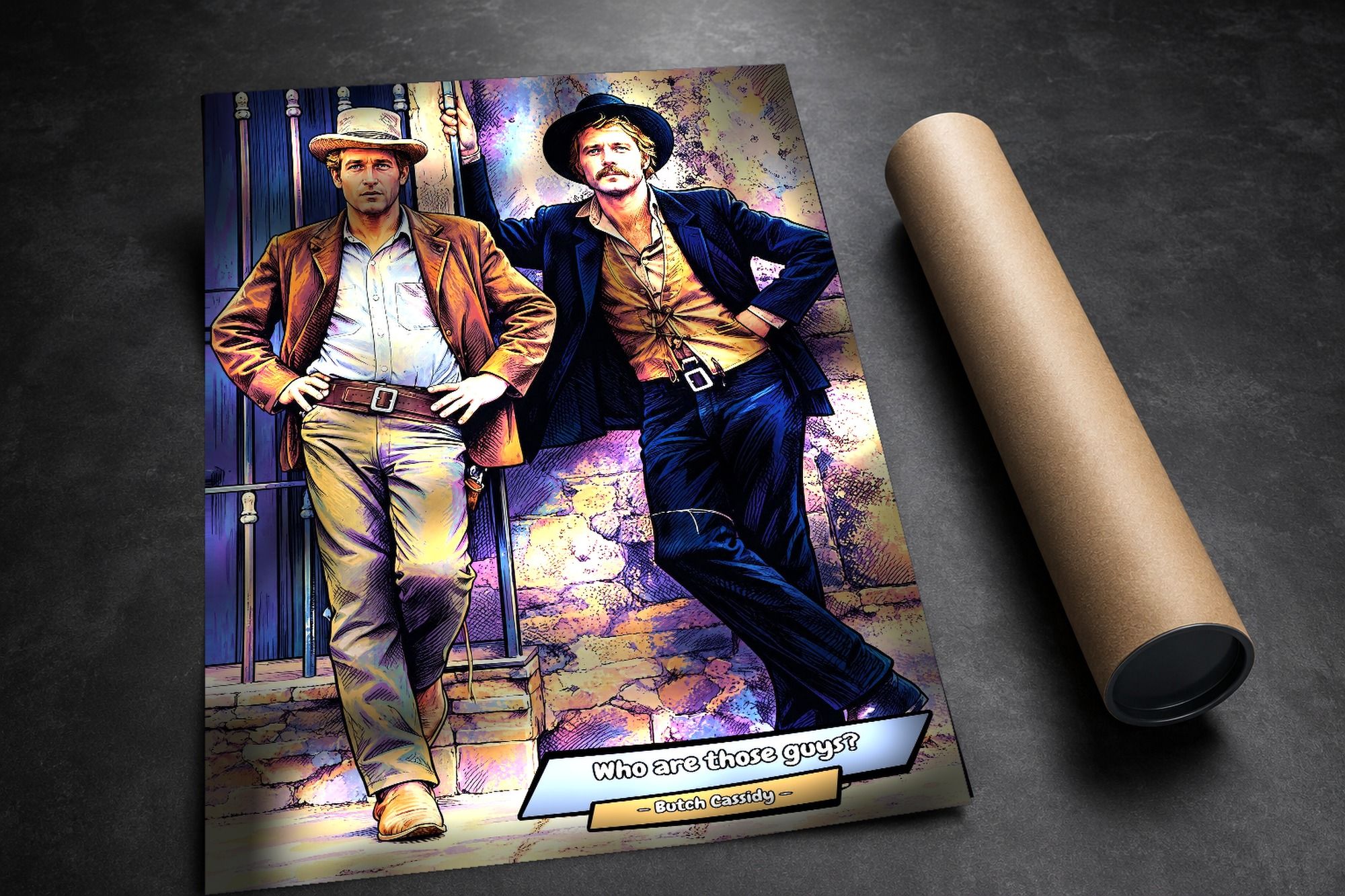 Butch Cassidy & The Sundance Kid lifestyle mockup — Comic Strip Canvas
