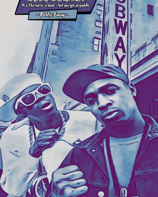 Public Enemy — Comic Strip Canvas