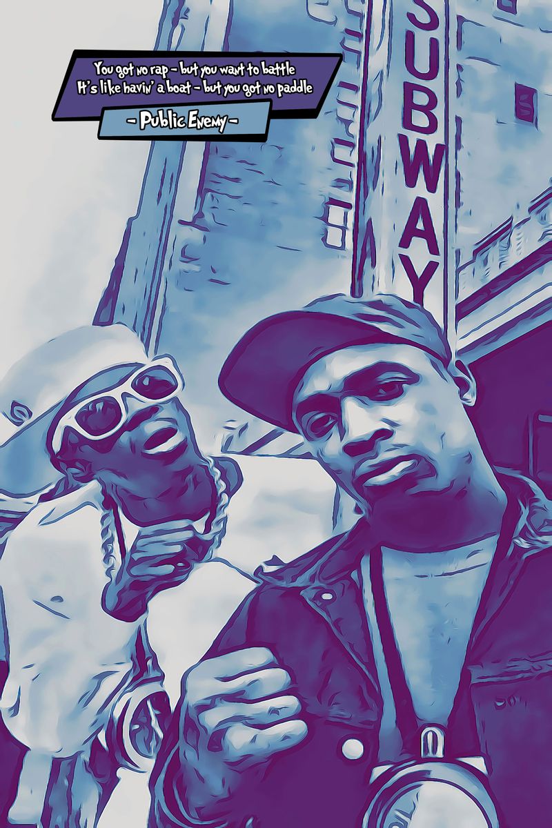 Public Enemy — Comic Strip Canvas