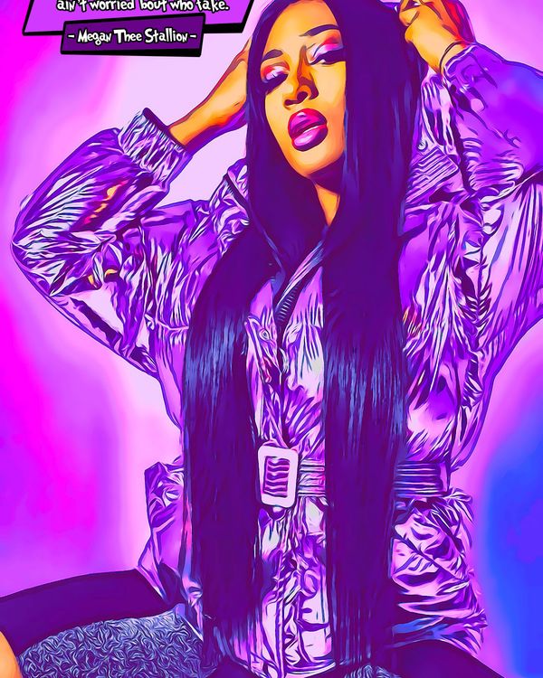 Megan Thee Stallion — Comic Strip Canvas