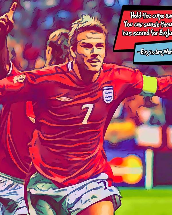 David Beckham — Comic Strip Canvas