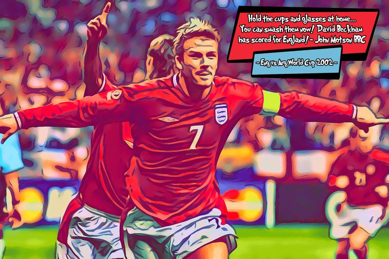 David Beckham — Comic Strip Canvas