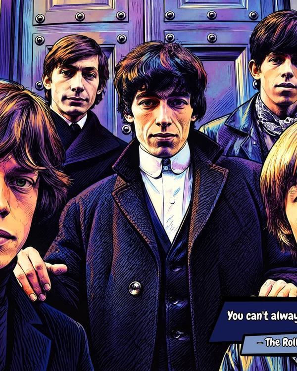 The Rolling Stones — Comic Strip Canvas