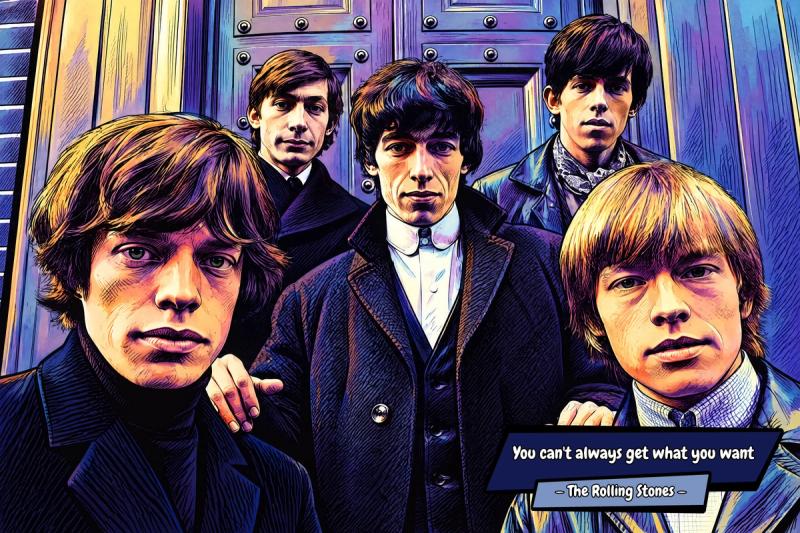 The Rolling Stones — Comic Strip Canvas