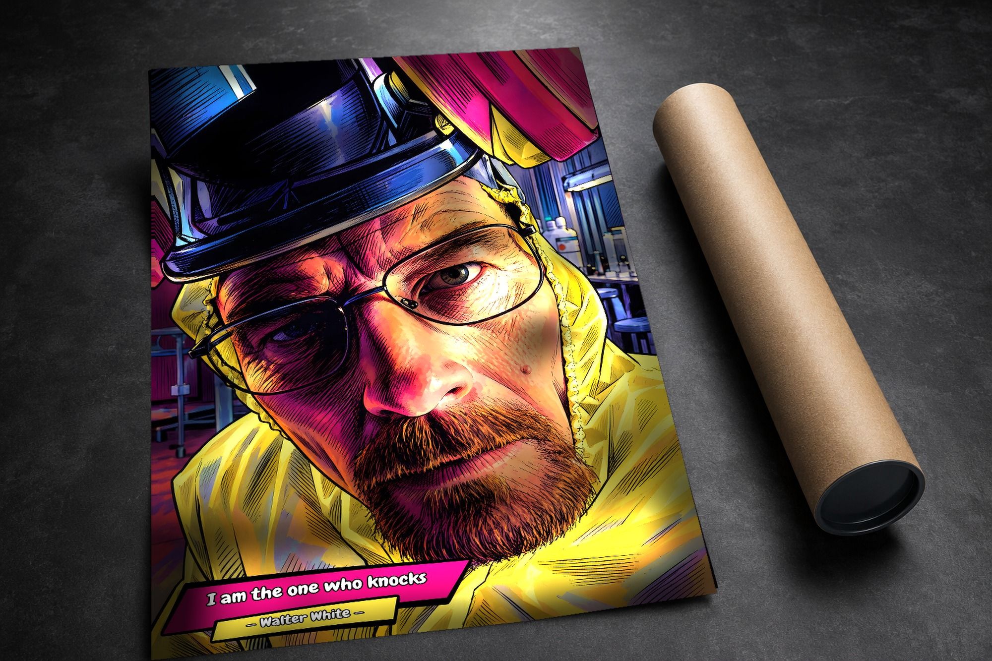 Walter White lifestyle mockup — Comic Strip Canvas