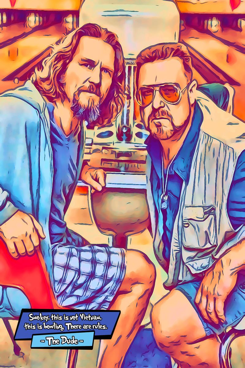 The Big Lebowski — Comic Strip Canvas
