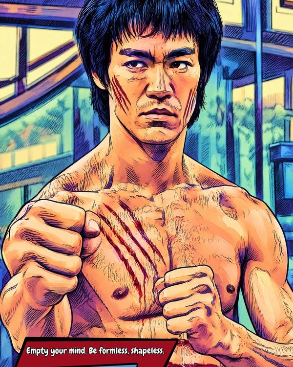 Bruce Lee — Comic Strip Canvas
