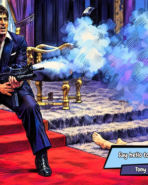 Scarface — Comic Strip Canvas