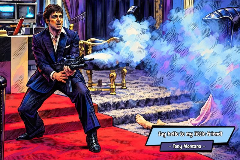 Scarface — Comic Strip Canvas