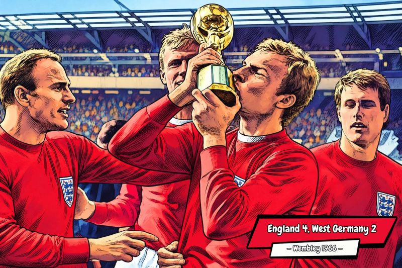 England World Cup 1966 — Comic Strip Canvas
