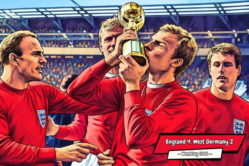 England World Cup 1966 — Comic Strip Canvas