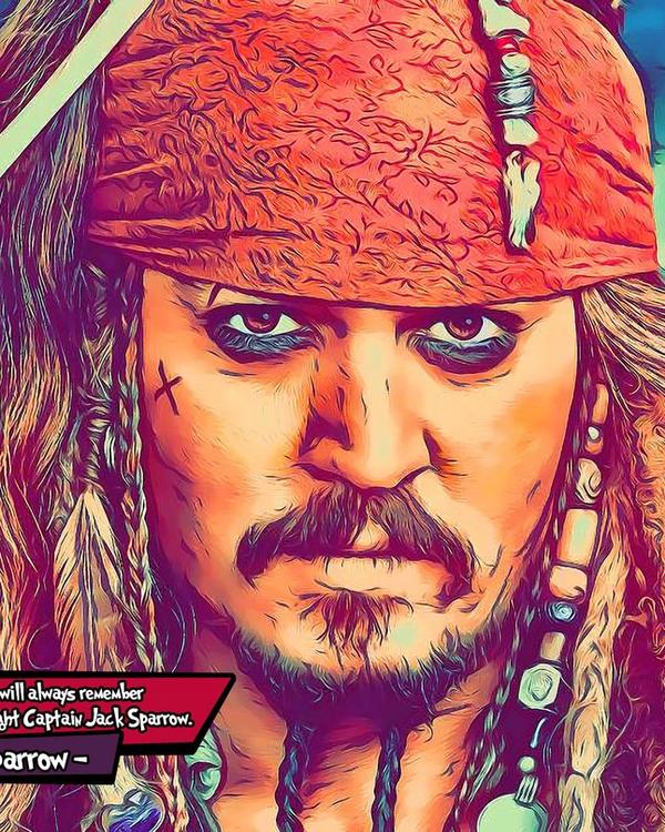 Jack Sparrow — Comic Strip Canvas