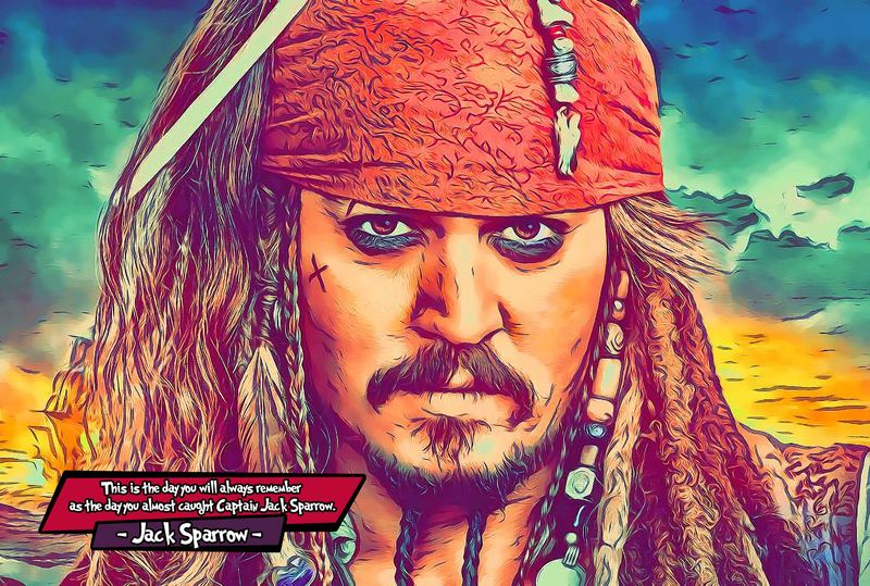 Jack Sparrow — Comic Strip Canvas