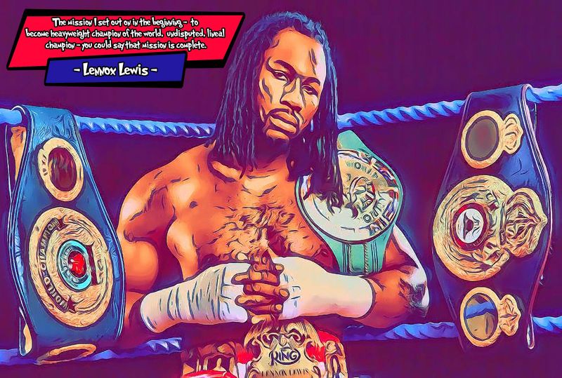 Lennox Lewis — Comic Strip Canvas