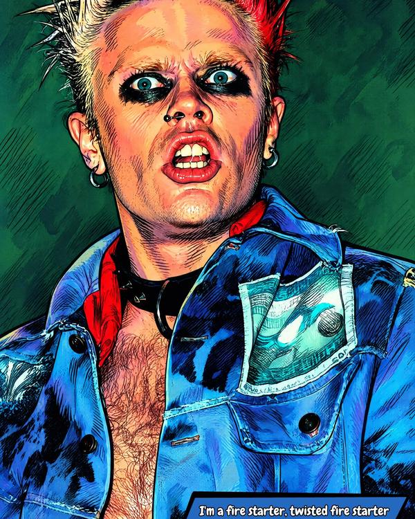 Keith Flint — Comic Strip Canvas