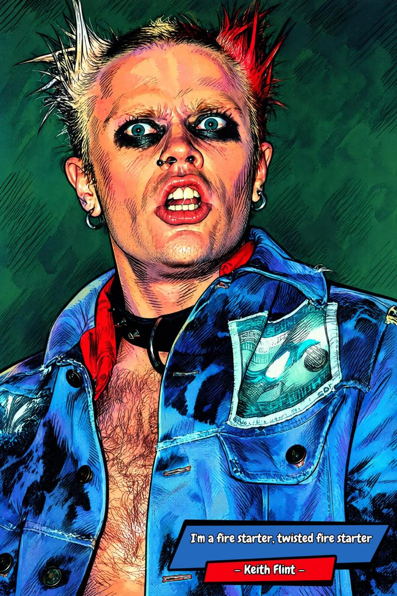 Keith Flint — Comic Strip Canvas