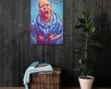 Keith Flint lifestyle mockup — Comic Strip Canvas